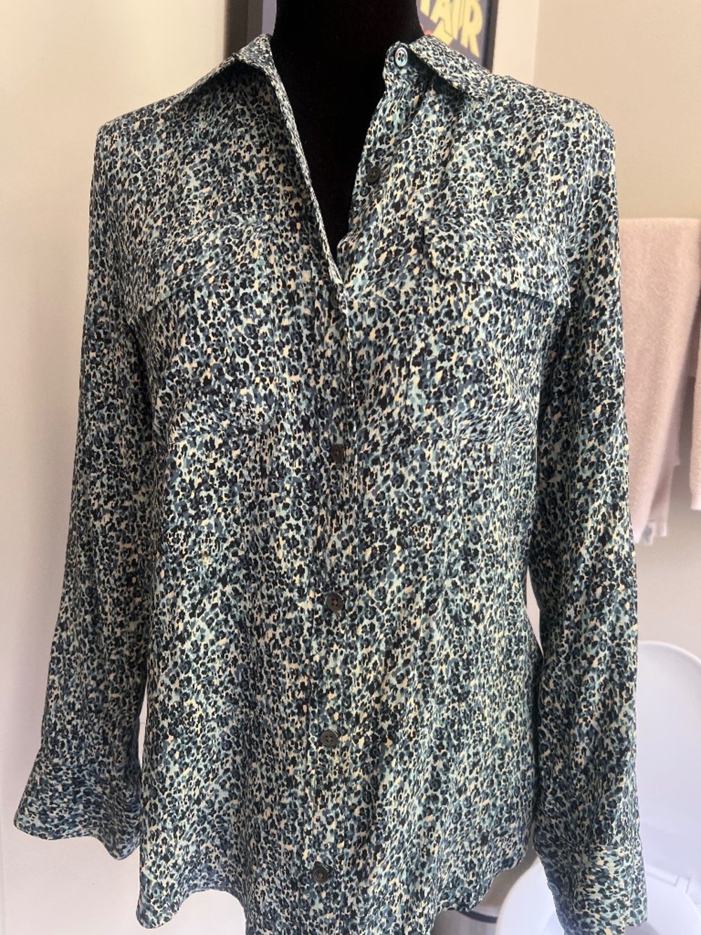 Equipment Signature Silk Print Blouse